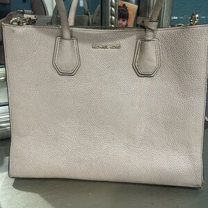 Michael Kors Gray Textured Leather Tote